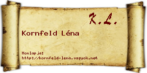 Kornfeld Léna névjegykártya